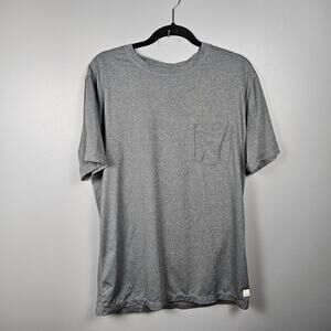 Vuori Mens L Tradewind Performance Training Pocket Tee Athleisure Heather Gray